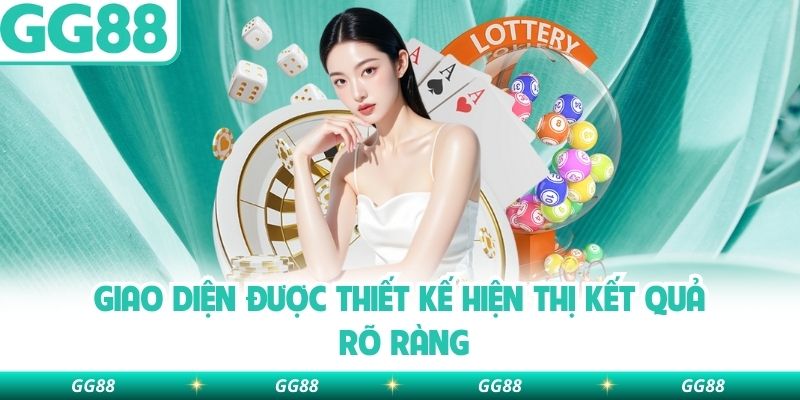 Giao diện được thiết kế hiện thị kết quả rõ ràng